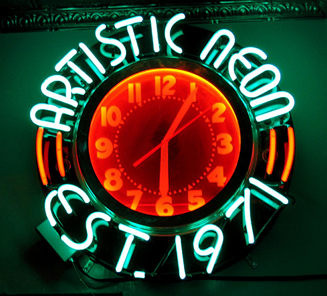 Retro Neon Clock